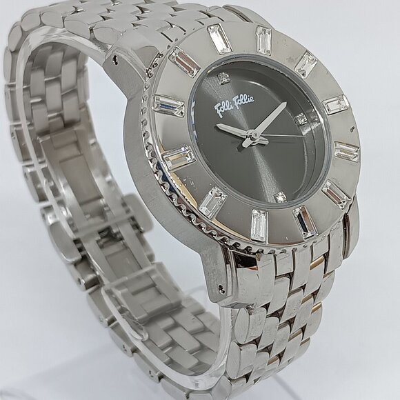 VINTAGE Folli Follie WF5T114BS Women's 33mm Crystal Accent S/Steel Quartz Watch - Picture 4 of 12